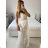 Langes trägerloses Sommerkleid im Boho-Stil für Damen (Einheitsgröße S/M) ITALIAN FASHION IMPEM2325889 S / M weiß