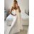 Šaty letní na ramínka dámské (S/M ONE SIZE) ITALSKÁ MÓDA IMPBB22B21841 S / M weiß