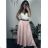 Sommerkleid Carmen aus Musselin für Damen (Einheitsgröße S/M) ITALIAN FASHION IMWE231506 růžová světlá S / M