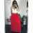 Langer Viskoserock für Damen mit Gürtel (Einheitsgröße S/M) ITALIAN FASHION IMHMS24267