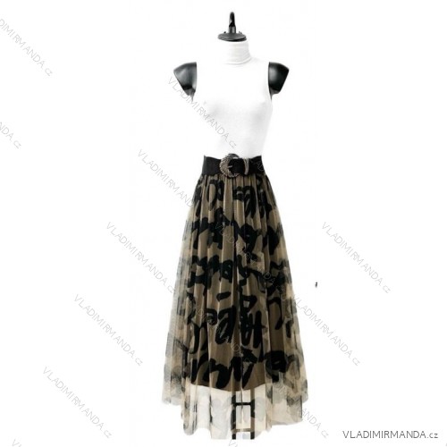 Langärmeliges Sommerkleid für Damen (Einheitsgröße S/M) ITALIAN FASHION IMPES238990 hnědá camel S / M
