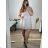 Damen-Sommerkleid aus Leinen mit kurzen Ärmeln (M-3XL) ITALIAN FASHION IM422STELA-14/DU -   hellviolett -   58