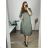 Freizeitkleid Baumwolle 3/4-Ärmel Damen Übergröße (40-50) POLISH FASHION PMF24MARGARITA