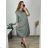 Freizeitkleid Baumwolle 3/4-Ärmel Damen Übergröße (40-50) POLISH FASHION PMF24MARGARITA