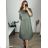 Freizeitkleid Baumwolle 3/4-Ärmel Damen Übergröße (40-50) POLISH FASHION PMF24MARGARITA