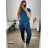 Damen Warmes Langarmkleid (L / XL ONE SIZE) ITALIAN FASHION IM421MIA -   dunkelblau -   XL/2XL