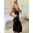 Langes trägerloses Pailletten-Partykleid für Damen (S/M EINHEITSGRÖSSE) ITALIAN FASHION IMPMD2360600