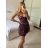 Langes trägerloses Pailletten-Partykleid für Damen (S/M EINHEITSGRÖSSE) ITALIAN FASHION IMPMD2360600 S / M schwarz