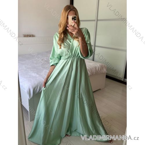 Langes glitzerndes Langarm-Partykleid für Damen (Einheitsgröße S/M) ITALIAN FASHION IMPBB2315162