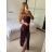 Langes trägerloses Pailletten-Partykleid für Damen (S/M EINHEITSGRÖSSE) ITALIAN FASHION IMPMD2360600