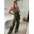 Langer eleganter Damen-Overall mit Trägern (S/M EINHEITSGRÖSSE) ITALIAN FASHION IM7235230 S/M Smaragd