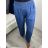 Elegante lange Damenhose (UNI S-L) ITALIAN FASHION IMD20251 M / L dunkelblau