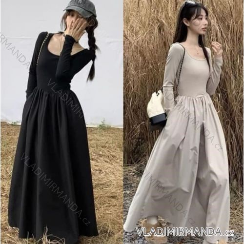 Elegantes langärmliges Kleid mit Gürtel für Damen (Einheitsgröße S/M) ITALIAN FASHION IMM23UN6139