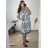 Übergroßes Damen-Hemdkleid mit 3/4-Ärmeln in Übergröße (L/XL/2XL Einheitsgröße) ITALIAN FASHION IM423111 XL/2XL weiß