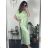 Šaty letní na ramínka dámské (S/M ONE SIZE) ITALSKÁ MÓDA IMPBB22B21841 grün S / M