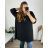 Tunika dlouhý rukáv dámská nadrozměr (3XL/4XL ONE SIZE) ITALSKÁ MÓDA IMWQ23126  schwarz
