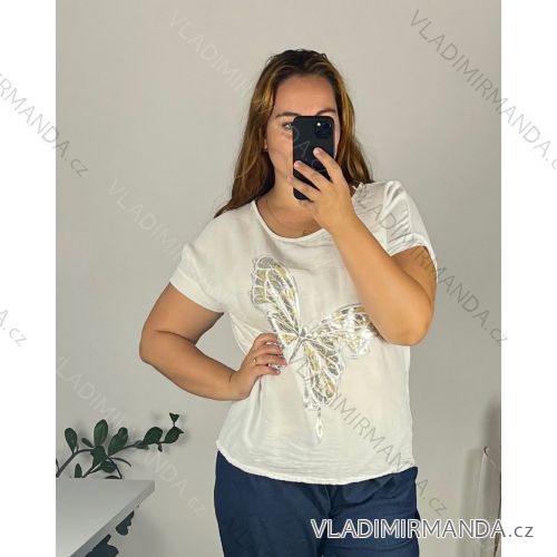 Gestrickter Rollkragenpullover für Damen mit langen Ärmeln (Einheitsgröße S/M) ITALIAN FASHION IM323001 48/50 weiß