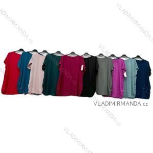 Tunika Oversize Kurzarm Damen Übergröße (54/56/58 EINHEITSGRÖSSE) ITALIAN FASHION IMD24277