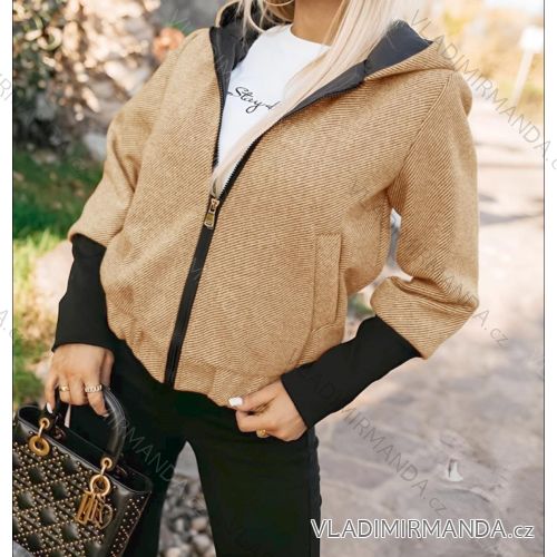 Kurze, langärmlige Damenjacke in Übergröße (46/48 EINHEITSGRÖSSE) ITALIAN FASHION IMD24294