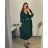Shirt verlängert 3/4 Langarm Damen (L/XL/2XL ONE SIZE) ITALIAN FASHION IM423025 56/58 dunkler Smaragd