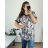 Kurzarm-Tunika für Damen (M/L/XL Einheitsgröße) TURKISH FASHION TME249100  braun