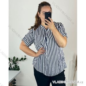 Kurzarmhemd Kleid Kleid (uni L-2XL) ITALIENISCH MODA IMS20002