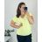 Tunika mit Anhänger Kurzarm Damen Übergröße (3XL/4XL ONE SIZE) ITALIAN FASHION IMSM24SUMMER