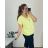 Tunika mit Anhänger Kurzarm Damen Übergröße (3XL/4XL ONE SIZE) ITALIAN FASHION IMSM24SUMMER 50/52 žlutá
