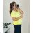 Tunika mit Anhänger Kurzarm Damen Übergröße (3XL/4XL ONE SIZE) ITALIAN FASHION IMSM24SUMMER 50/52 žlutá