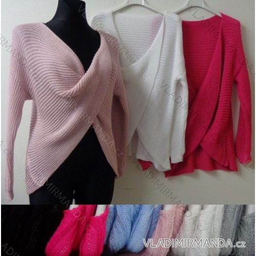 Pullover Damen Langarm (uni s / m / l) ITALIENISCHES MODELL IMS010