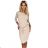 13-161 Sportliches Kleid mit Taschen und Bändern - beige
