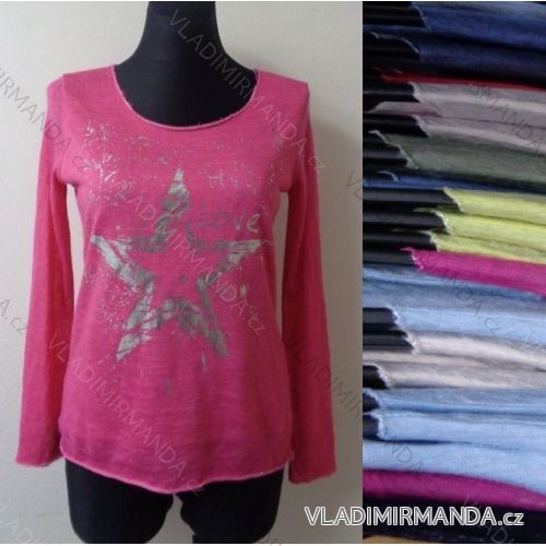 Pullover Pullover dünne Feder Langarm Damen (uni sl) MY STYLE IMS8275
