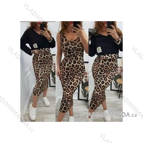 Kleid mit 3/4 Ärmeltasche für Damen (uni sl) ITALIAN Fashion IM3181746