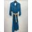 Langärmliges Hemdkleid für Damen mit Gürtel (S/M EINHEITSGRÖSSE) ITALIAN FASHION IMPSH24210151