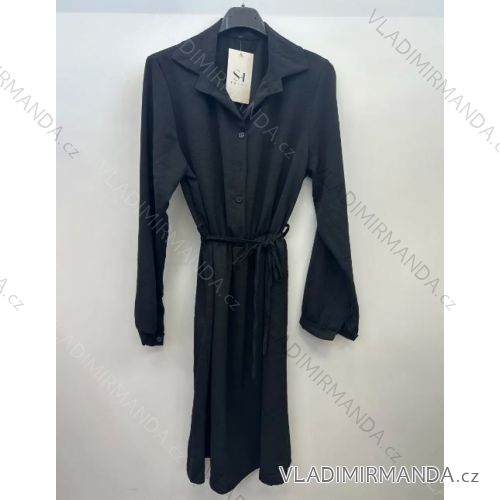 Langärmliges Hemdkleid für Damen mit Gürtel (S/M EINHEITSGRÖSSE) ITALIAN FASHION IMPSH24210151