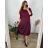 Freizeitkleid Baumwolle 3/4-Ärmel Damen Übergröße (40-50) POLISH FASHION PMF24MARGARITA