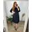 Freizeitkleid Baumwolle 3/4-Ärmel Damen Übergröße (40-50) POLISH FASHION PMF24MARGARITA