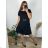 Kurzarmkleid für Damen in Übergröße (L-3XL) POLISH FASHION PMF20013 Farbe   schwarz Velikost   46