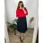 Freizeitkleid Baumwolle 3/4-Ärmel Damen Übergröße (40-50) POLISH FASHION PMF24MARGARITAMIX/DUR 46 Rot