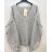 Damen-Strickpullover mit langen Ärmeln in Übergröße (Einheitsgröße S/M) ITALIAN FASHION IMPSH243136A