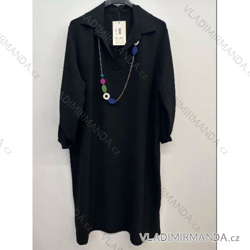 Langärmliges Hemdkleid für Damen mit Gürtel (S/M EINHEITSGRÖSSE) ITALIAN FASHION IMPSH24210151