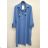 Langärmliges Hemdkleid für Damen mit Gürtel (S/M EINHEITSGRÖSSE) ITALIAN FASHION IMPSH24210151