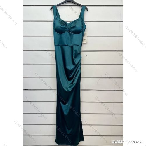 Trägerloses langes Partykleid aus Satin für Damen (Einheitsgröße S/M) ITALIAN FASHION IMPSH246635