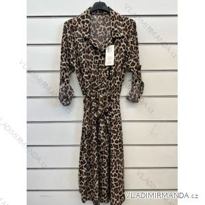 Langärmliges Hemdkleid für Damen mit Gürtel (S/M EINHEITSGRÖSSE) ITALIAN FASHION IMPSH24210151