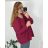Strickkleid a-Pullover Extended Long Sleeve Damen Plus Size (XL / 2XL ONE SIZE) ITALIAN FASHION IM4212261 56/58 Wein