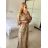 Langärmliges Sommer-Hemdkleid für Damen (S/M/L Einheitsgröße) INDIAN FASHION IMWY23123