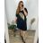 Shirt verlängert 3/4 Langarm Damen (L/XL/2XL ONE SIZE) ITALIAN FASHION IM424GORA
