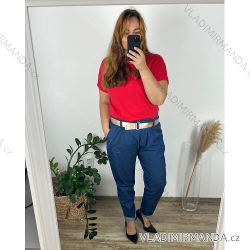 Sommerhosen für Damen (S/M/L) ITALIAN Fashion IMSM24008 52/54 hellblau