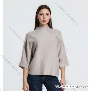 Übergroßer Langarm-Strickpullover für Damen (S/M EINHEITSGRÖSSE) ITALIAN FASHION IMPSH23996