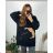 Warmer Langarm-Hoodie für Frauen (2XL/3XL, EINE GRÖSSE) ITALIAN FASHION IMD22722 56/58 schwarz